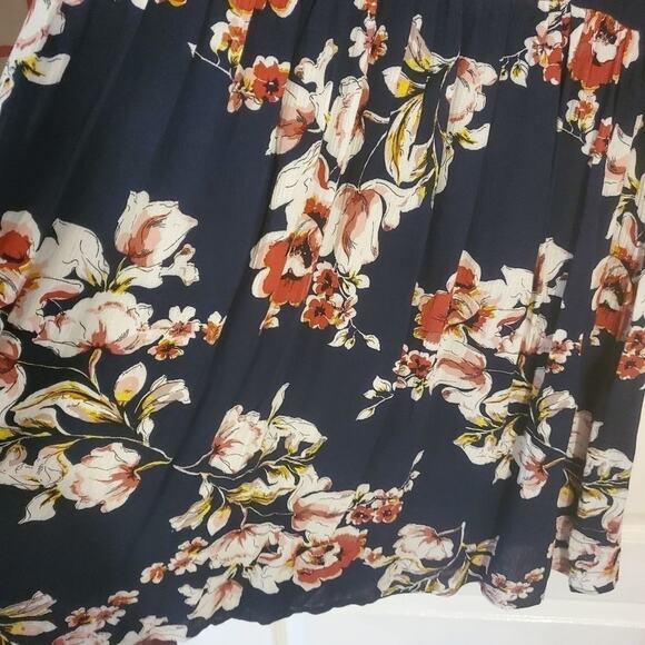 JODIFL NAVY floral flowy tunic dress‎ - Picture 6 of 11